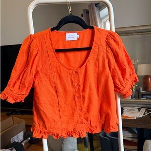 Orange Button Down Shirt